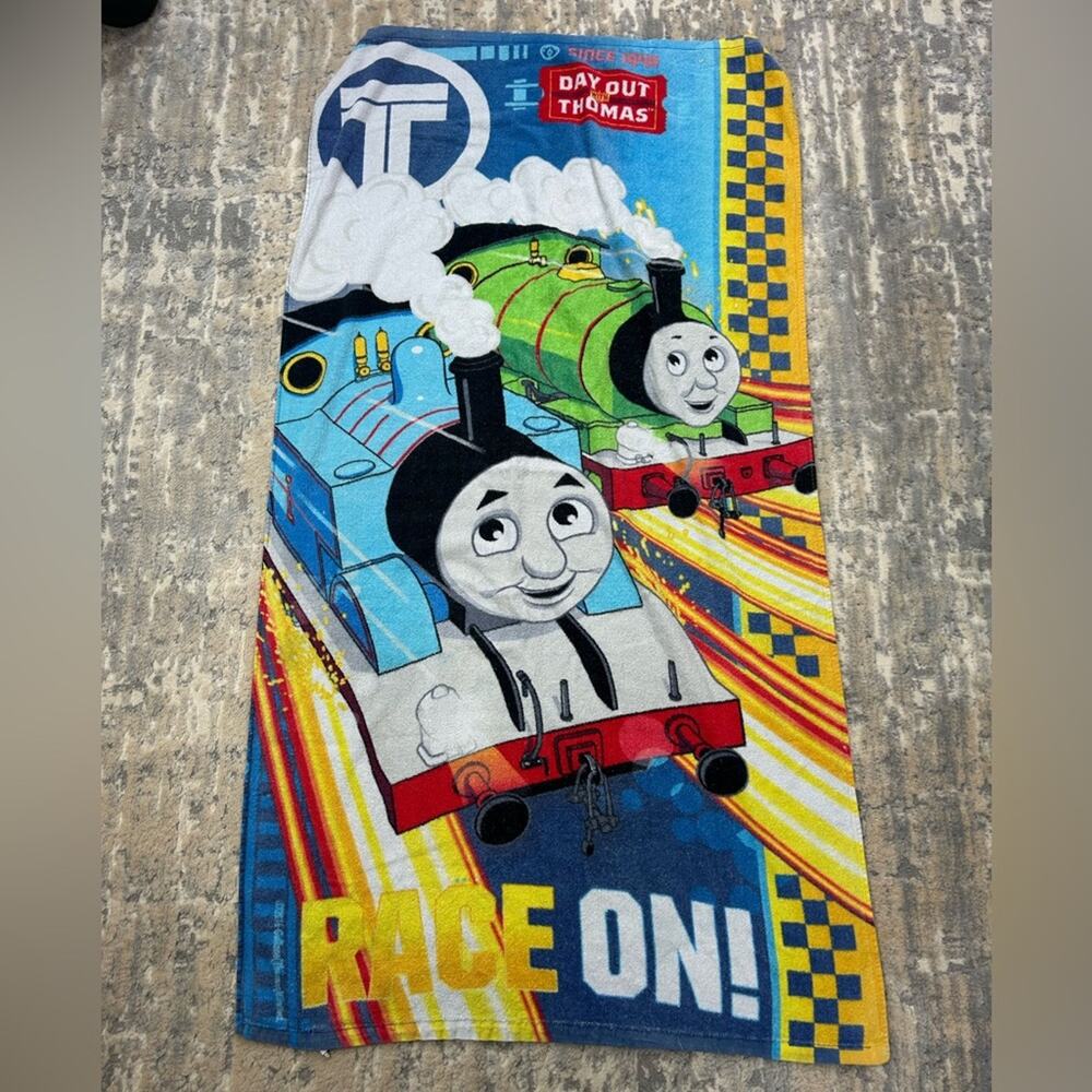 2016 Day out with Thomas the Train Race On beach towel